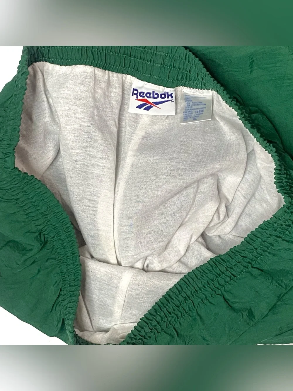 Vintage Reebok Men’s Lined Windbreaker Track Pants Forest Green Size XL Athletic